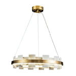 Alabaster Rectangle Annular Chandelier — image 31