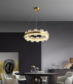 Alabaster Rectangle Annular Chandelier — image 11