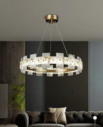 Alabaster Rectangle Annular Chandelier — image 8