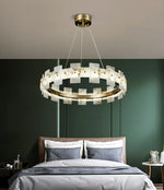 Alabaster Rectangle Annular Chandelier — image 9