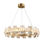 Alabaster Rectangle Annular Chandelier — image 32