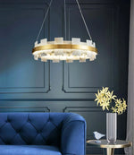Alabaster Rectangle Annular Chandelier — image 16