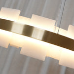Alabaster Rectangle Annular Chandelier — image 30