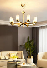 Alabaster Luxury Moonshade Brass Chandelier — image 8