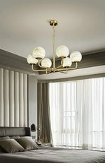 Alabaster Maytoni Erich Brass Chandelier — image 6