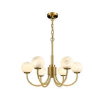 Alabaster Modern Brass Chandelier — image 1
