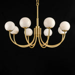 Alabaster Modern Brass Chandelier — image 16