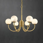 Alabaster Modern Brass Chandelier — image 17