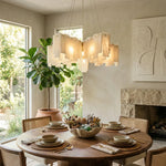 Alabaster Modern Cascade Tiered Chandelier