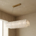 Alabaster Modern Cascade Tiered Chandelier
