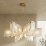 Alabaster Modern Cascade Tiered Chandelier
