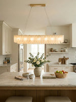 Alabaster Modern Cascade Tiered Chandelier
