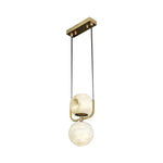 Alabaster Modern Copper Pendant Light — image 1