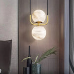 Alabaster Modern Copper Pendant Light — image 3