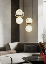 Alabaster Modern Copper Pendant Light — image 7