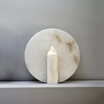Alabaster Modern Disc Table Lamp