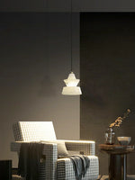 Alabaster Modern Hat Shape Pendant Light — image 12