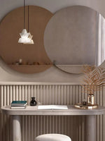Alabaster Modern Hat Shape Pendant Light — image 9