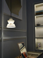 Alabaster Modern Hat Shape Pendant Light — image 10