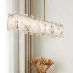 Alabaster Rectangular Linear Chandelier — image 5