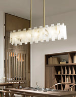 Alabaster Rectangular Linear Chandelier — image 4