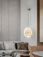 Alabaster Modern Round Strip Wall Lamp — image 11