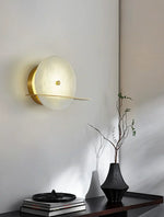 Alabaster Modern Round Wall Sconce — image 4