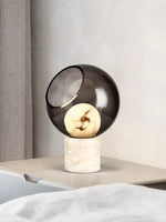Alabaster Modern Smoked Glass Table Lamp — image 3
