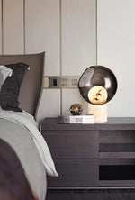 Alabaster Modern Smoked Glass Table Lamp — image 11