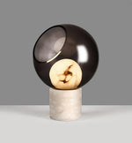 Alabaster Modern Smoked Glass Table Lamp — image 12