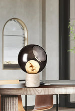 Alabaster Modern Smoked Glass Table Lamp — image 9