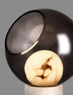 Alabaster Modern Smoked Glass Table Lamp — image 14