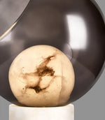 Alabaster Modern Smoked Glass Table Lamp — image 15