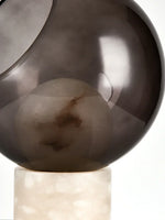 Alabaster Modern Smoked Glass Table Lamp — image 17