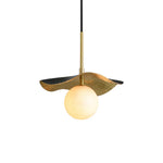 Alabaster Montera Brass Pendant Light — image 1