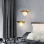 Alabaster Montera Brass Pendant Light — image 8