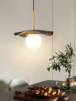 Alabaster Montera Brass Pendant Light — image 4