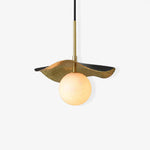 Alabaster Montera Brass Pendant Light — image 12