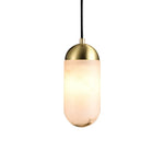 Alabaster Moonshade Copper Pendant Lamp — image 1