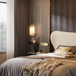 Alabaster Moonshade Copper Pendant Lamp — image 4