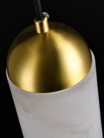 Alabaster Moonshade Copper Pendant Lamp — image 9
