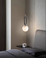 Alabaster Oval Ring Pendant Lamp — image 10