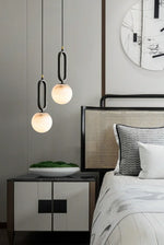 Alabaster Oval Ring Pendant Lamp — image 12