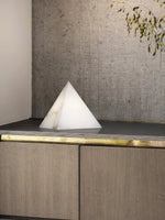 Alabaster Pyramid Table Lamp — image 4