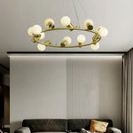 Alabaster Raechelle Brass Chandelier — image 3
