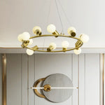 Alabaster Raechelle Brass Chandelier — image 6