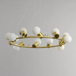 Alabaster Raechelle Brass Chandelier — image 12