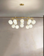 Alabaster Sphere Ring Chandelier