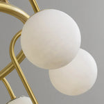 Alabaster Sphere Ring Chandelier
