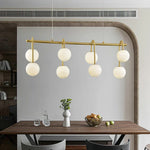 Alabaster Sphere Ring Chandelier